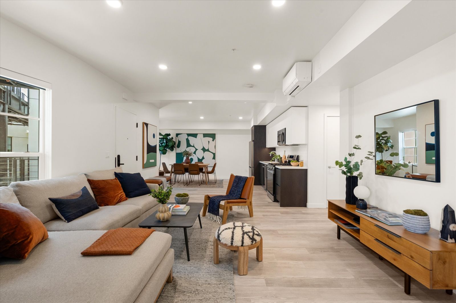 Living room in LA apartment